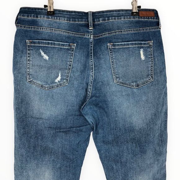 JUST USA Raquel Distressed Scissor Hem Cropped Skinny Jean size 14/32 - Picture 7 of 12